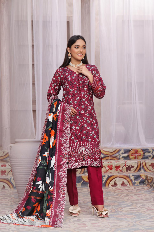 Kayseria D4 Vol 5 Unstitched Embroidered Khaddar 3 Piece