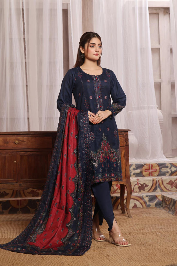 Kaysaria D4 Vol 6 Unstitched Embroidered Khaddar 3 Piece