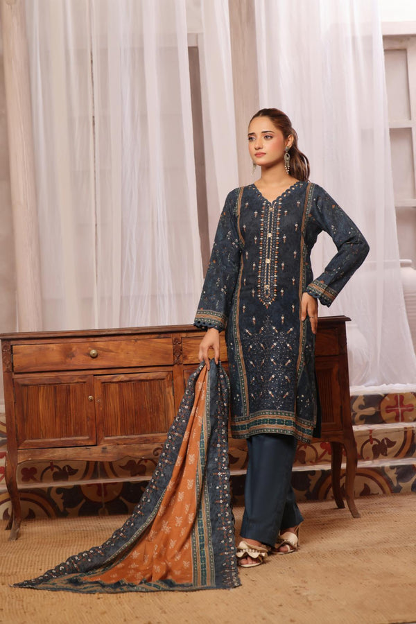 Kaysaria D5 Vol 6 Unstitched Embroidered Khaddar 3 Piece