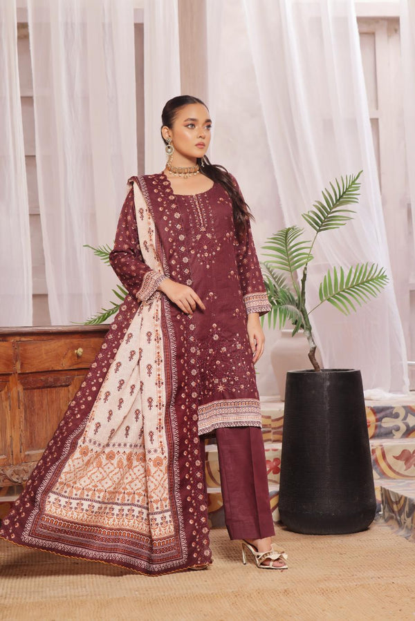 Kaysaria D8 Vol 6 Unstitched Embroidered Khaddar 3 Piece