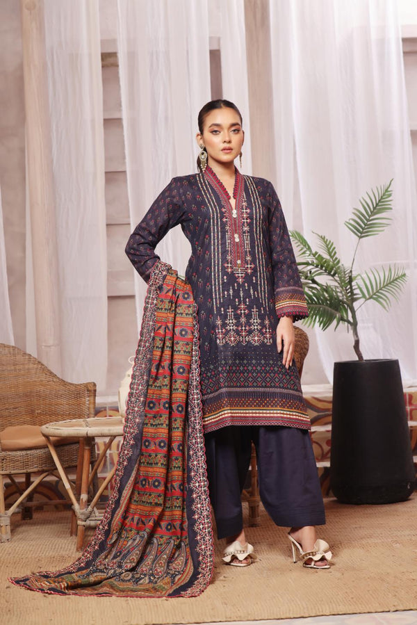 Kaysaria D10 Vol 6 Unstitched Embroidered Khaddar 3 Piece