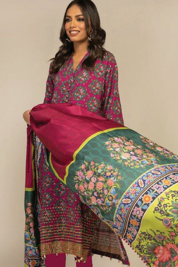 Meerab D10 Vol 9 Unstitched Printed Lawn 3 Piece