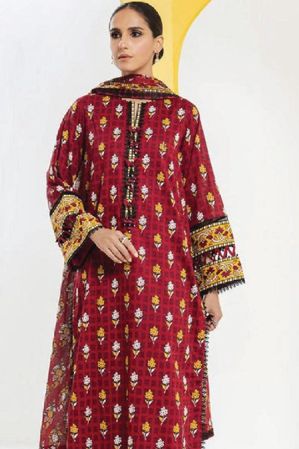 Meerab D7 Vol 9 Unstitched Printed Lawn 3 Piece