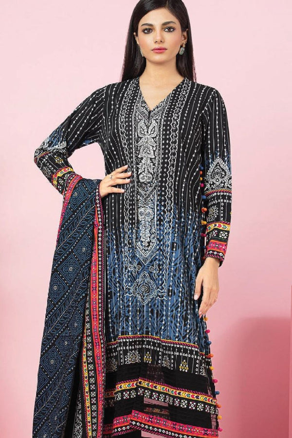 Meerab D8 Vol 9 Unstitched Printed Lawn 3 Piece