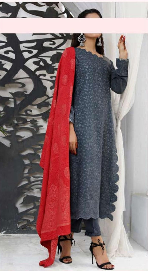 Nazam Jacquard Embroidered Winter D-01